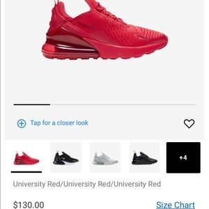 Nike red Air max 270 kids CW6988-600